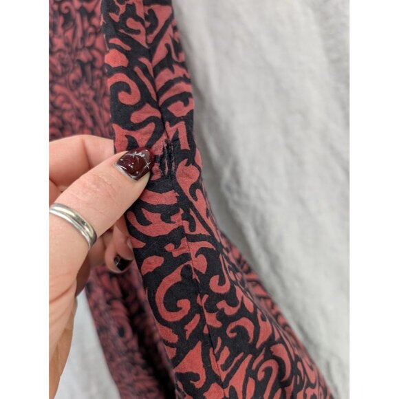 Pura Vida women's size 8 tank midi dress black and red full skirt tulle D3 - Picture 4 of 16